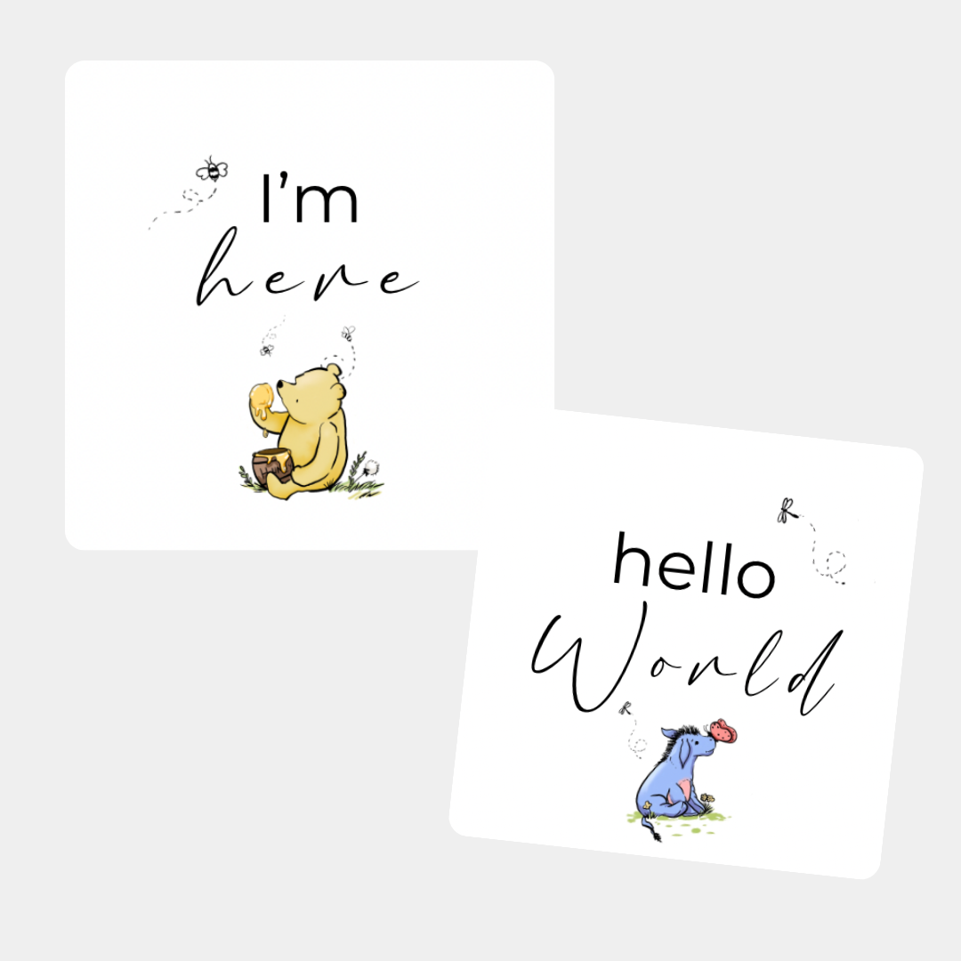 Birth Announcement Card in Pooh & Friends