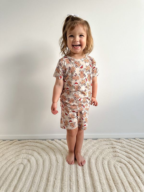 Kids PJ Set in Gingerbread Kids PJ Set in Gingerbread