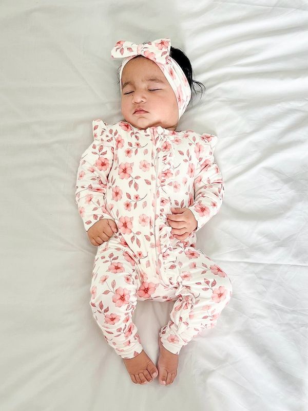 Cuddly Suit Frill in Blooms Cuddly Suit Frill in Blooms