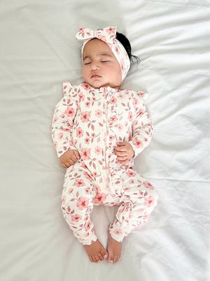 Cuddly Suit Frill in Blooms Cuddly Suit Frill in Blooms