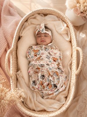 Swaddle Frill in Woodland Friends Swaddle Frill in Woodland Friends