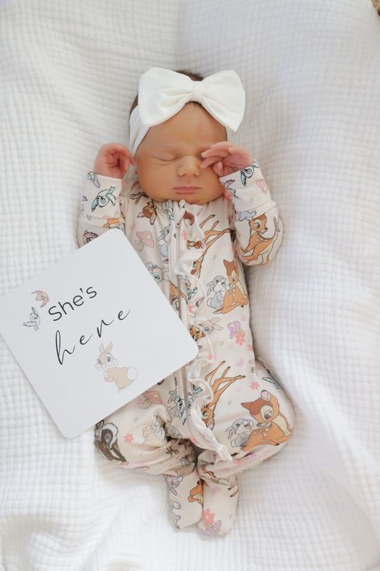 Birth Announcement Card in Woodland Animals