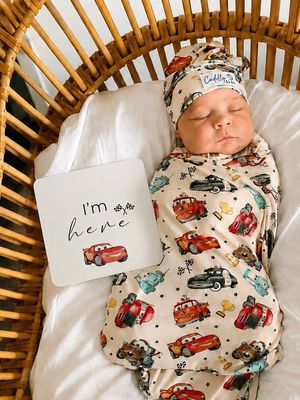 Birth Announcement Card in Cars Birth Announcement Card in Cars