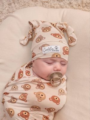 Cuddly Double Knot Cap in Bears