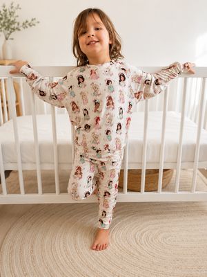 Kids Pj Set in Pretty Princesses - Long Sleeve Kids Pj Set in Pretty Princesses - Long Sleeve