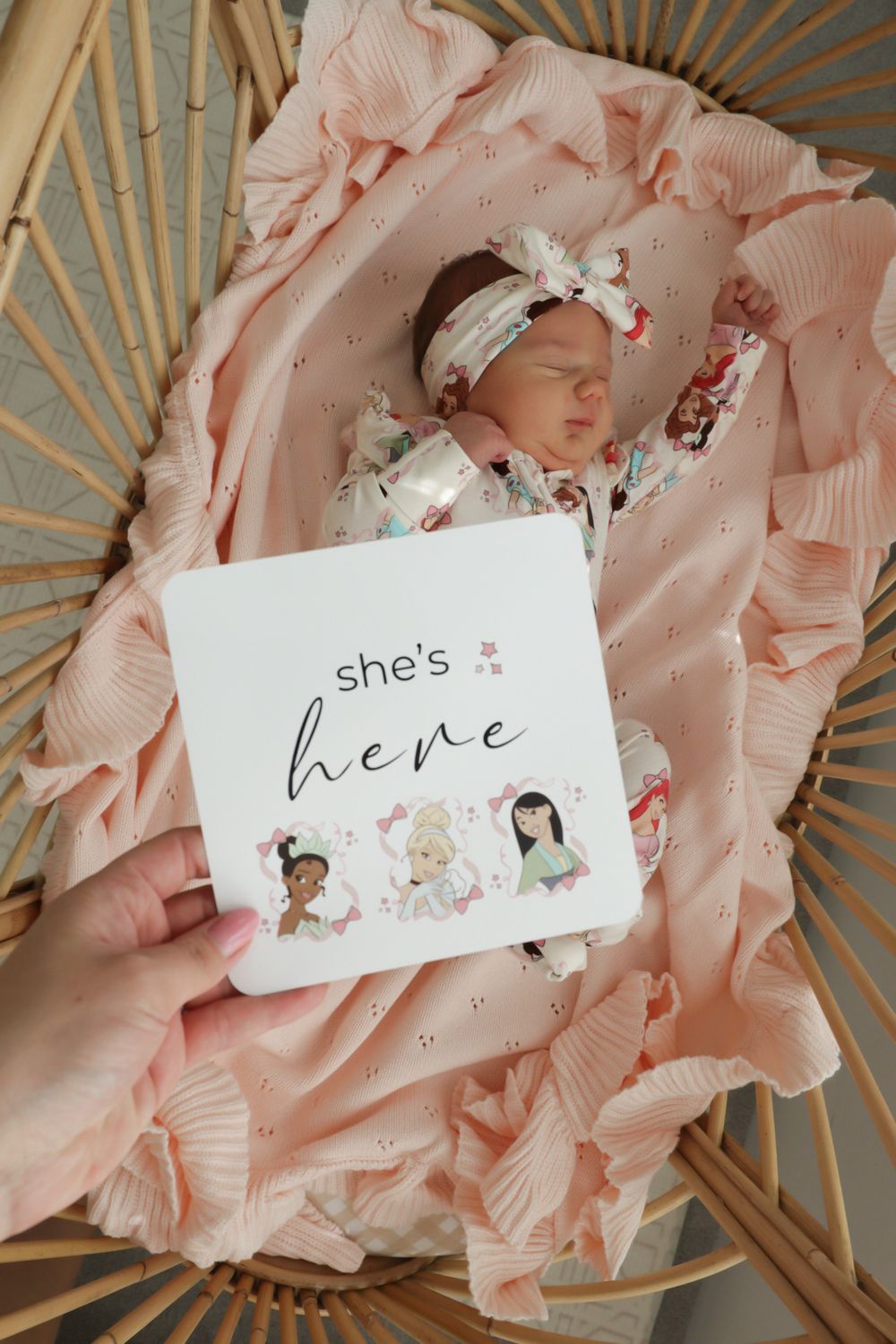 Birth Announcement Card in Pretty Princesses