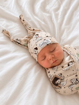 Cuddly Double Knot Cap in Playful Pups Cuddly Double Knot Cap in Playful Pups