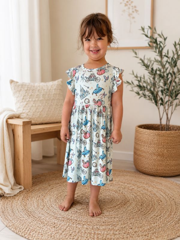 Frill Dress in Glass Slipper Frill Dress in Glass Slipper