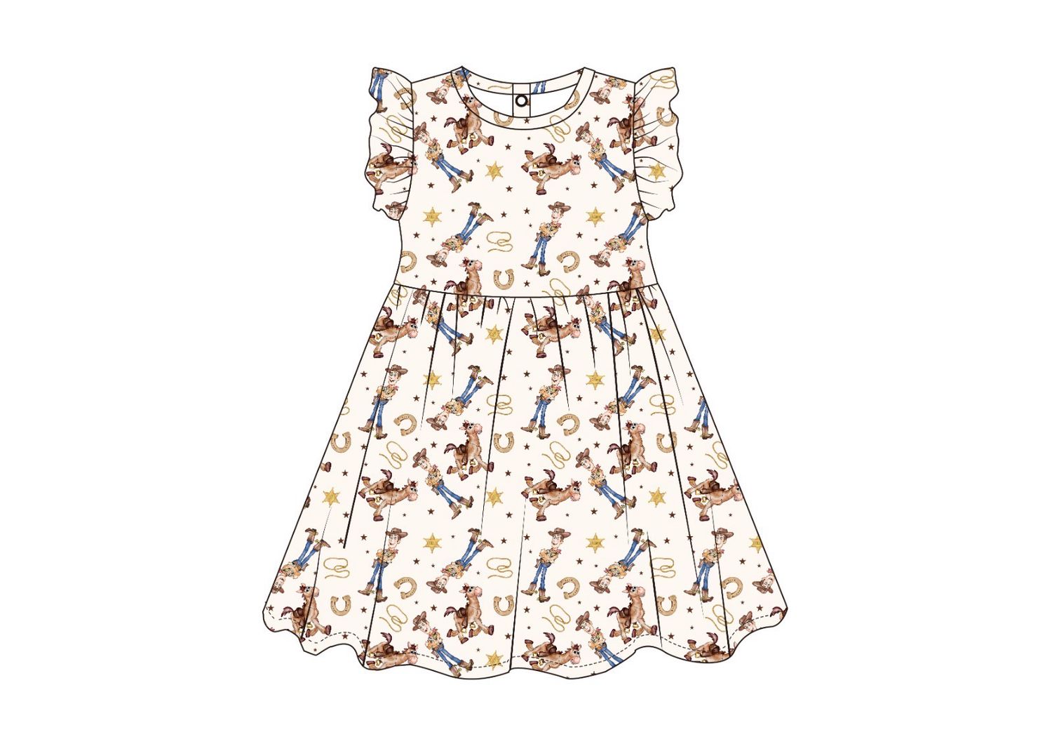 Frill Dress in Andy & Pal * PRE ORDER ITEM *