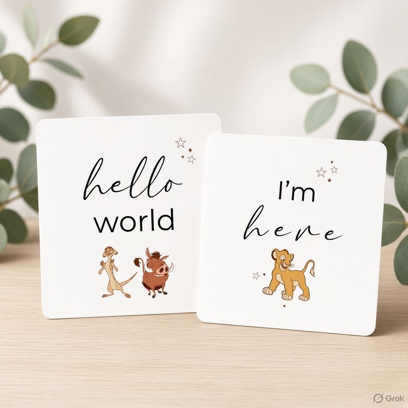 Birth Announcement Card in King of the Jungle