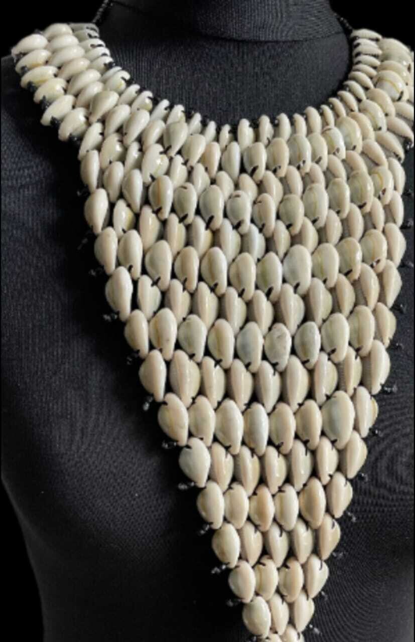6 African Cowrie Shell Necklaces &amp; 7 Pairs of Cowrie Shell &amp; Cowrie Shell and Brass Earrings &amp; 1 Cowrie Shell Bracelet