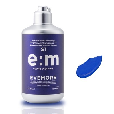 EVEMORE Semi Permanente - Haarkleurings Shampoo - Kleurshampoo - Hair Color Depositing Shampoo  - Haircoloring Shampoo -  300ml - Blauw