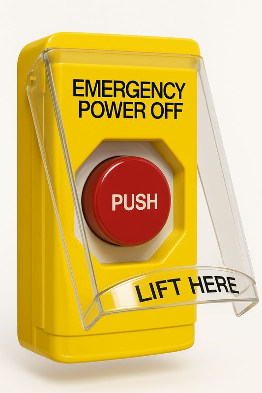 YELLOW EPO Emergency Power Off Station with Protective Cover (Not for PET-CT)