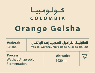 كولومبيا - اورنج جيشا