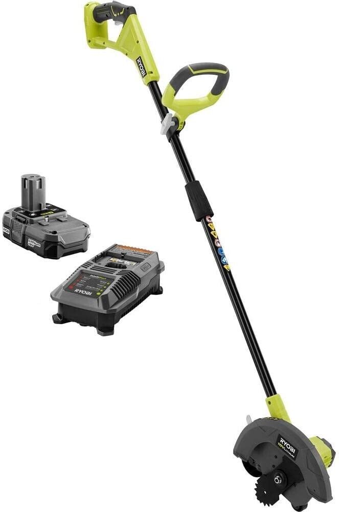 Ryobi ONE+ 9 in. 18-Volt Lithium-Ion Cordless Edger, 1.3 Ah Battery and Charger Included