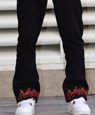 Velvet two tone flare pants “limited edition”