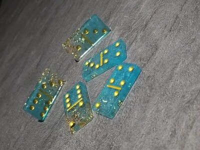 DOMINO BLEU TURQUOISE