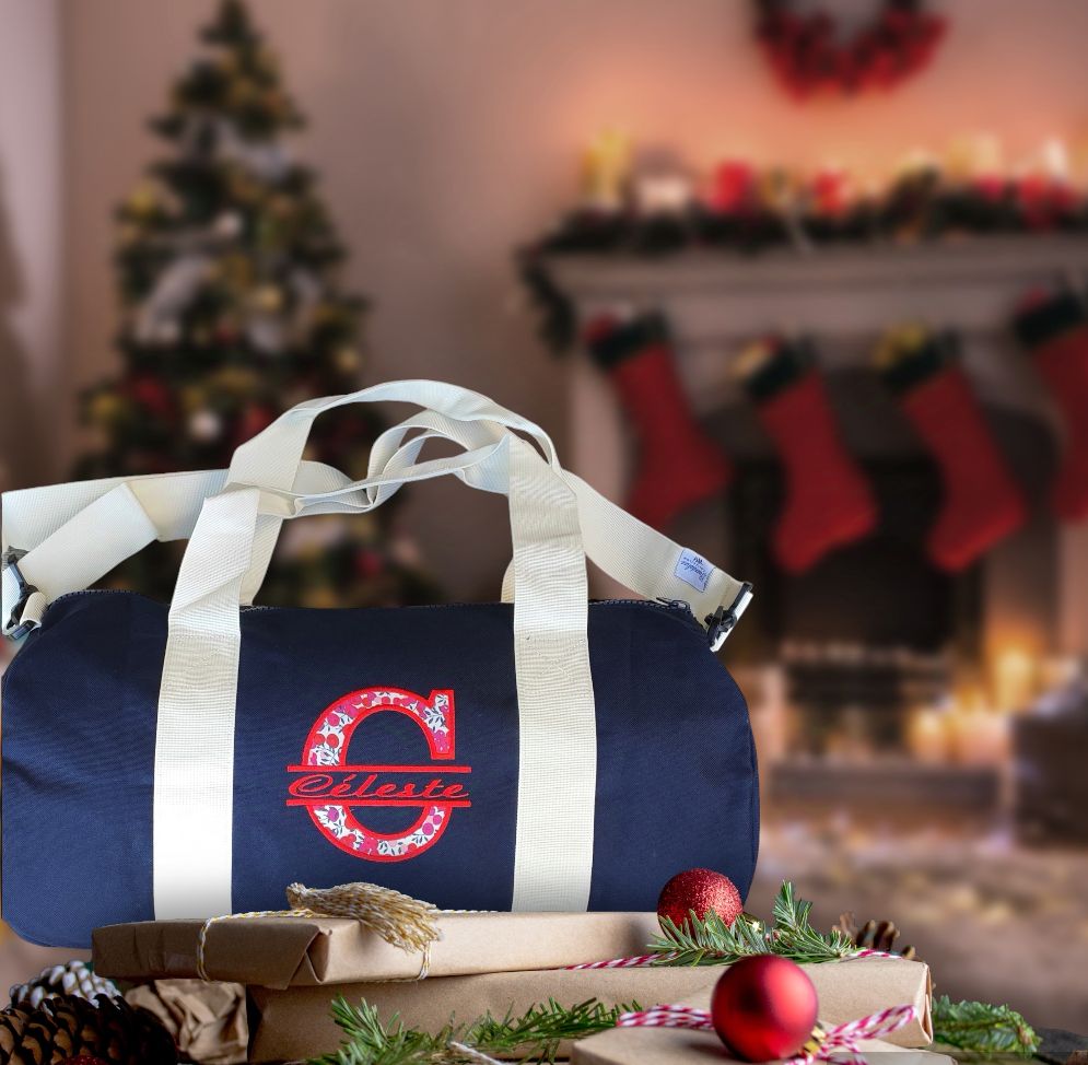 Polochon 20 L Bleu Marine anses blanches