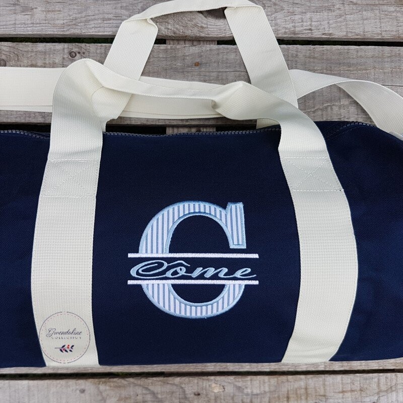 Polochon 20 L Bleu Marine anses blanches