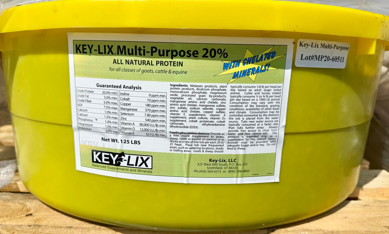 KEY LIX MULTI PURPOSE 20% TUB 125lb