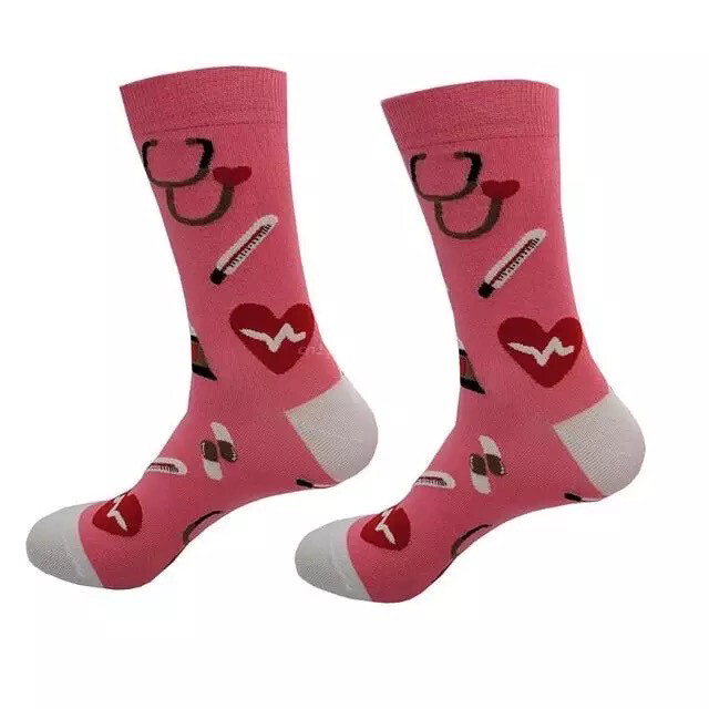 Nurse Medical Embroidery Sock