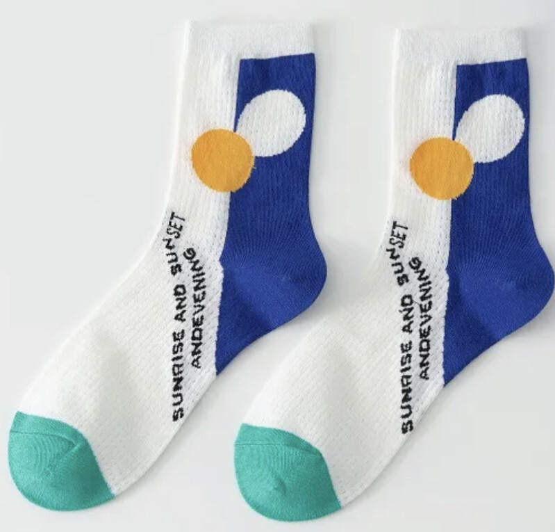 Blue Modern Socks
