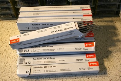 12 Stihl Round Files 200 x 5.5MM (7/32&quot;) Suitable for .404&quot; Chain