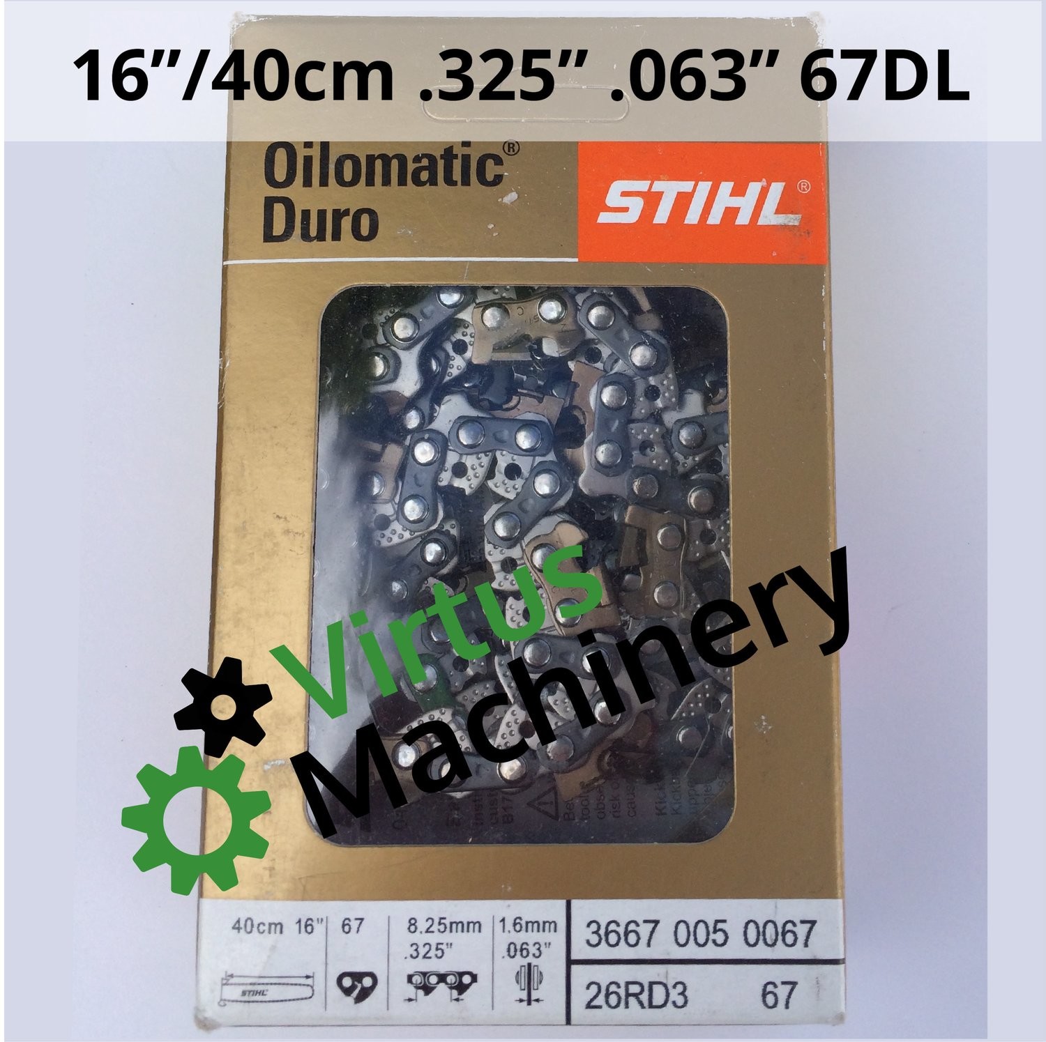 16&quot;/40cm, .325&quot; Pitch, .063&quot; Gauge, 67DL