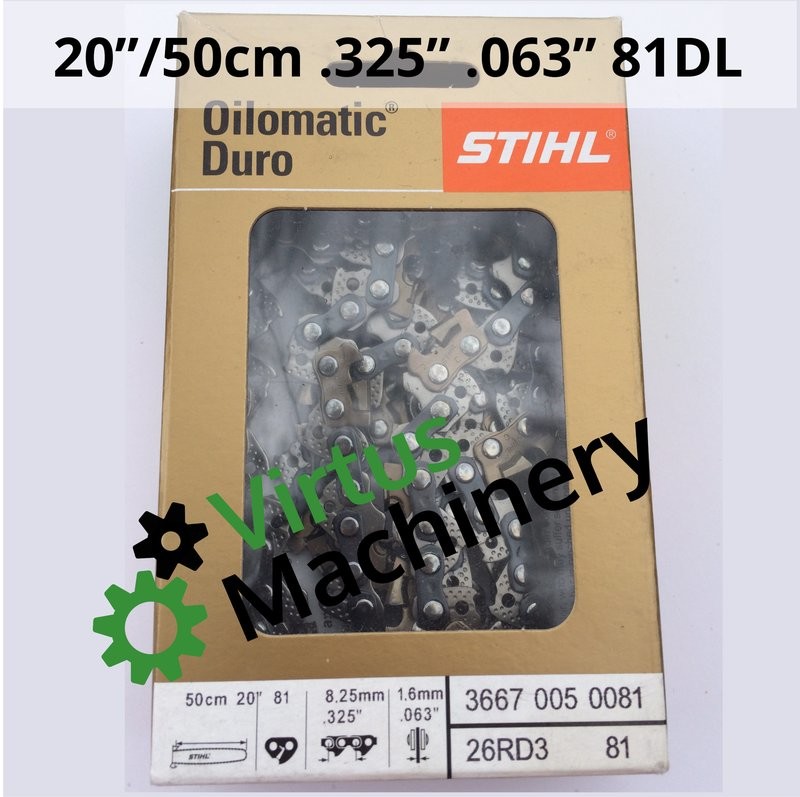20&quot;/50cm, .325&quot; Pitch, .063&quot; Gauge, 81DL