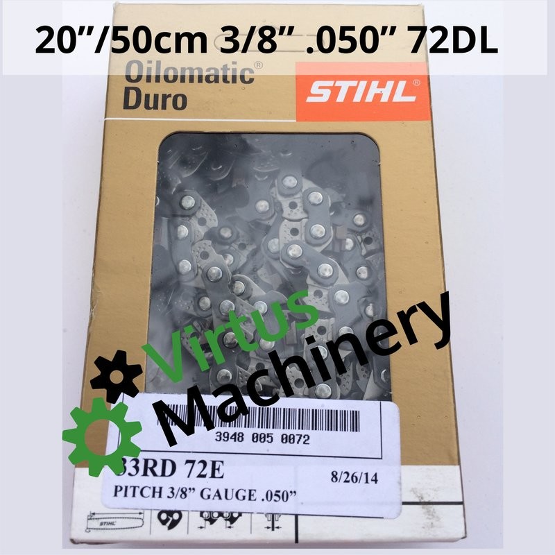 20&quot;/50cm, 3/8&quot; Pitch, .050&quot; Gauge, 72DL