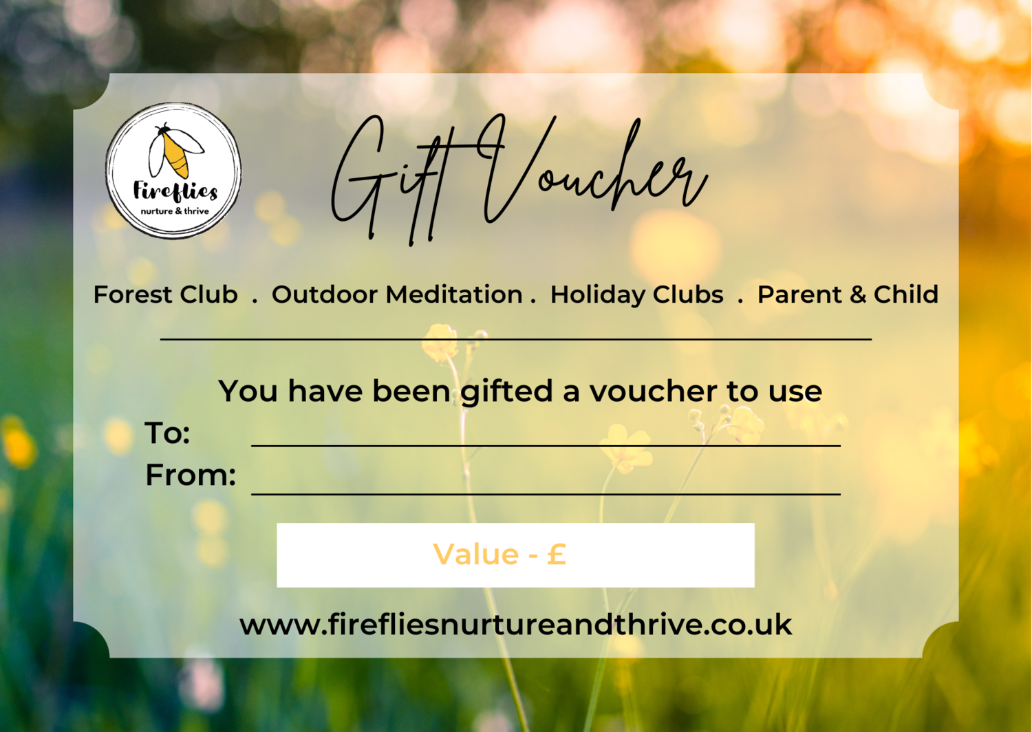 Fireflies Gift Voucher