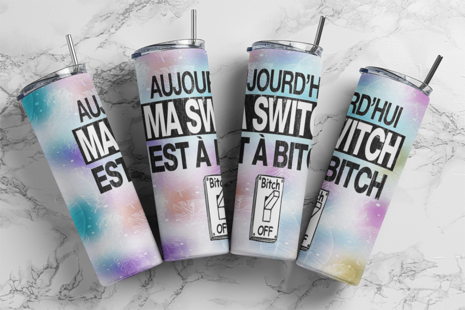 BOUTEILLE ISOTHERME 20oz AVEC 2 COUVERCLES