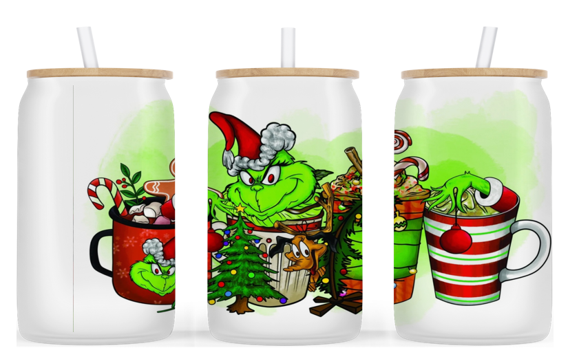 VERRE GIVRÉ GRINCH NOEL