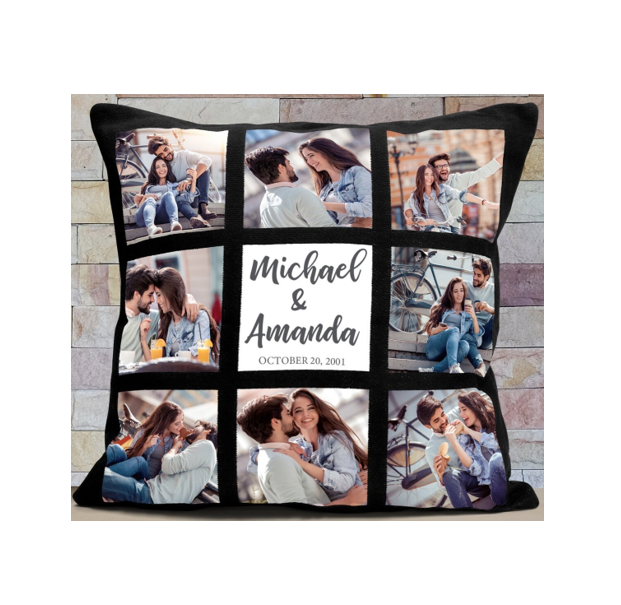 Coussin complet 9 photo / FULL 9 PANNELS CUSHION 16X16PO/INCH