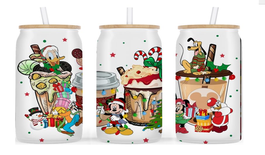 VERRE GIVRÉ MICKEY NOEL