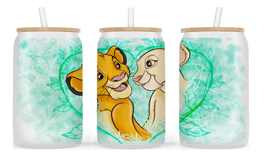 VERRE GIVRÉ 16oz/FROSTED GLASS LION (image en continu)