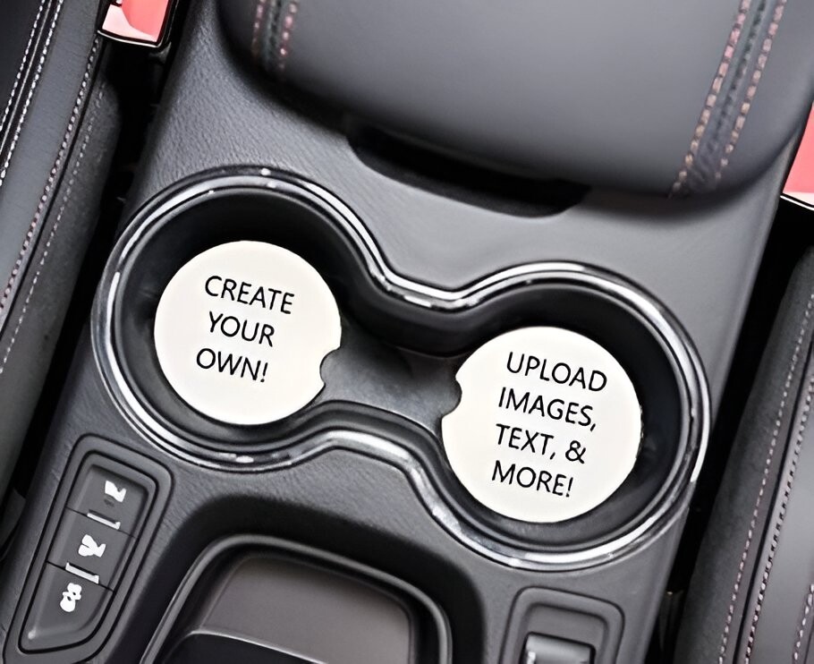 PERSONNALISEZ VOS 2 SOUS VERRES DE VOITURE