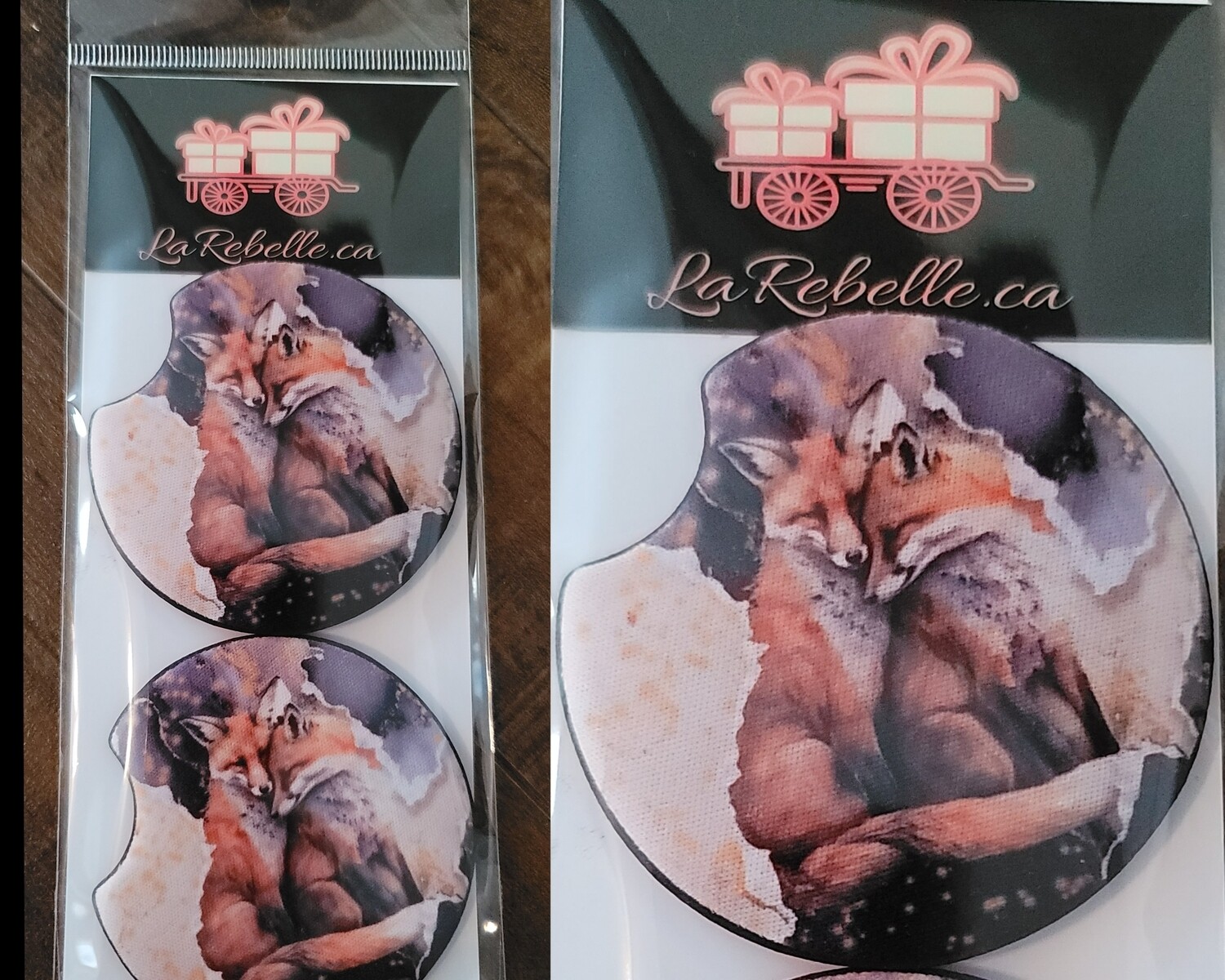 2 SOUS VERRES POUR VOITURE POUR LES BOISSONS