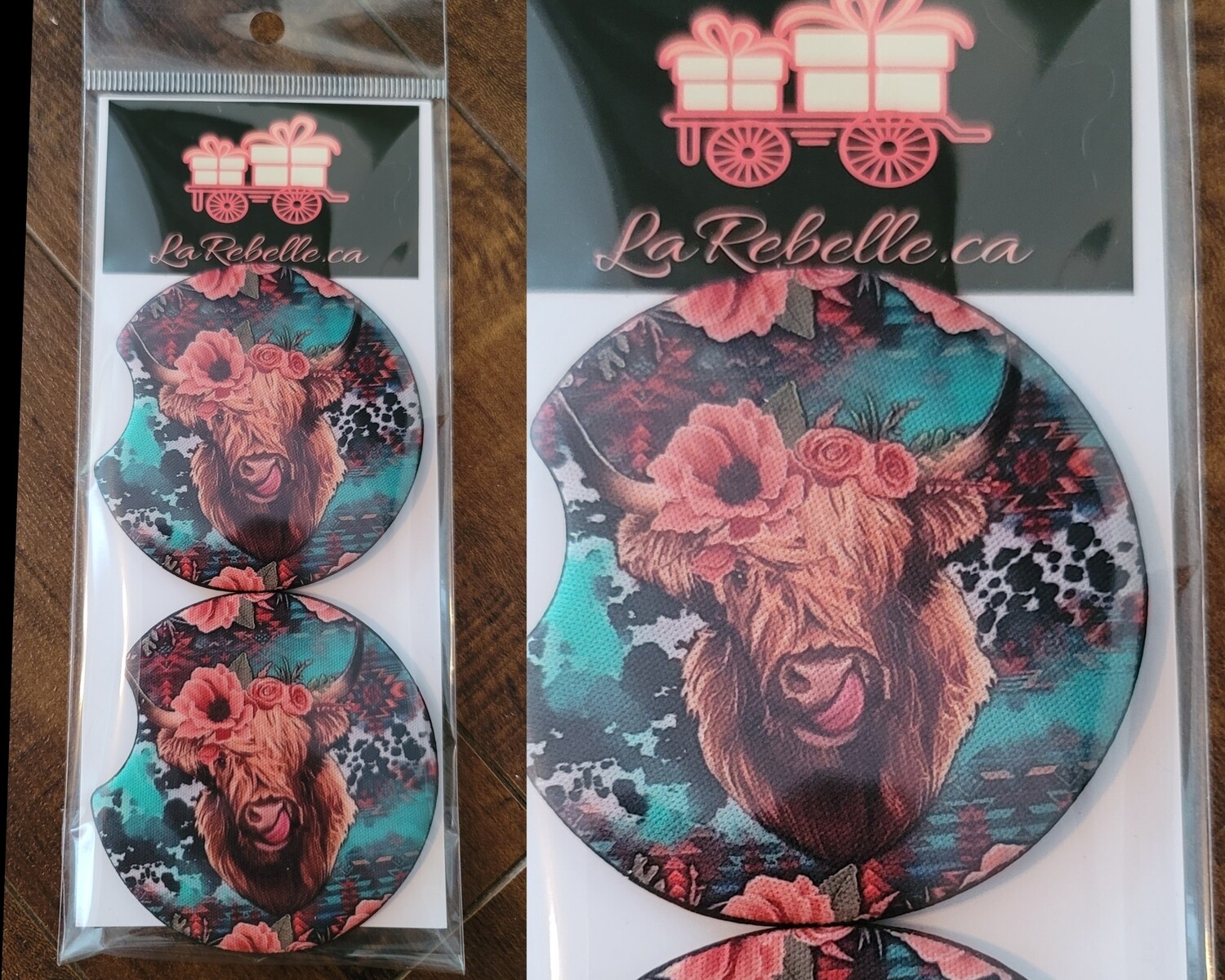 2 SOUS VERRES POUR VOITURE POUR LES BOISSONS