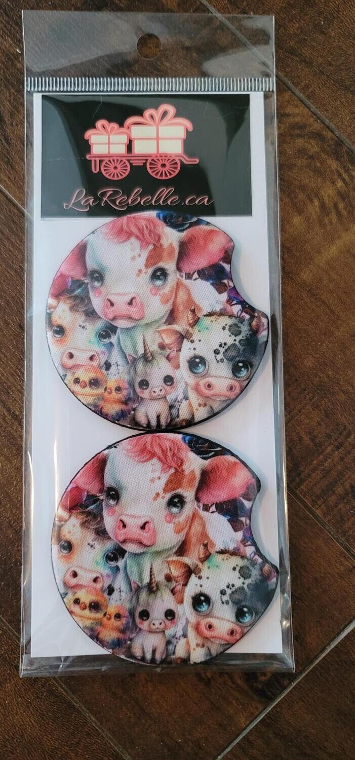 2 SOUS VERRES POUR VOITURE POUR LES BOISSONS