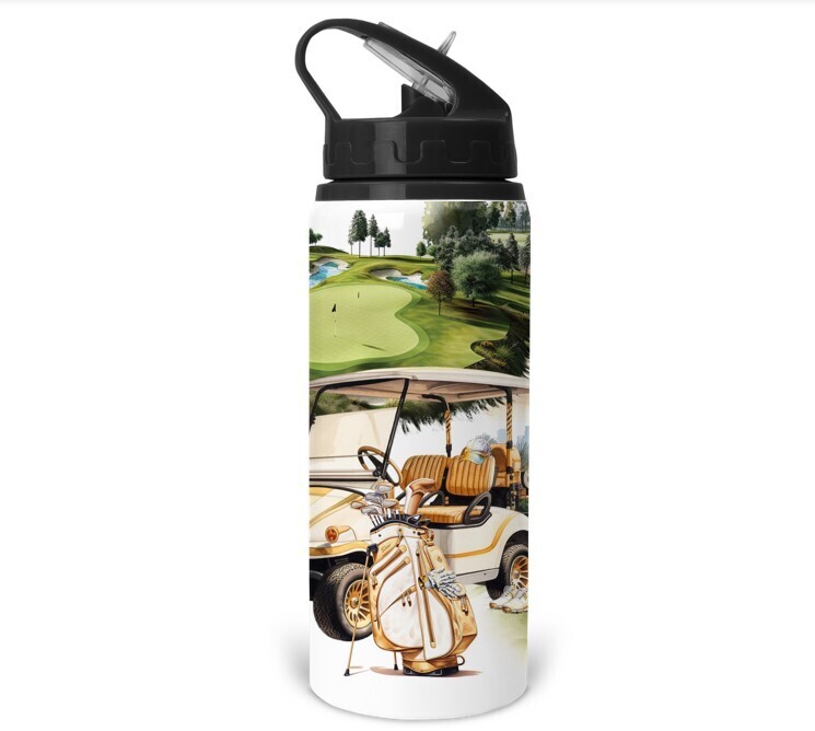 BOUTEILLES SPORT 20oz ISOTHERME ANTI-FUITE AVEC PAILLE INTÉGRÉ (golf)