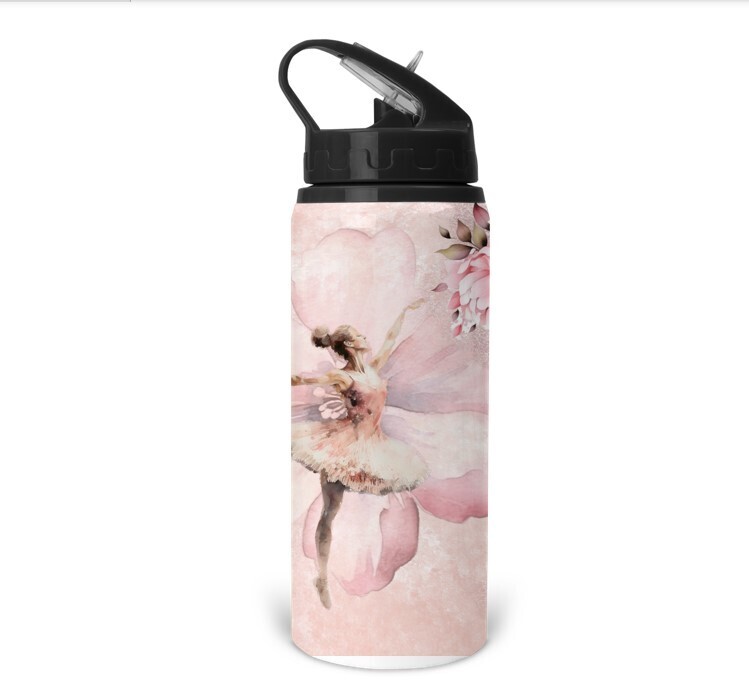 BOUTEILLES SPORT 20oz ISOTHERME ANTI-FUITE AVEC PAILLE INTÉGRÉ (ballerine)