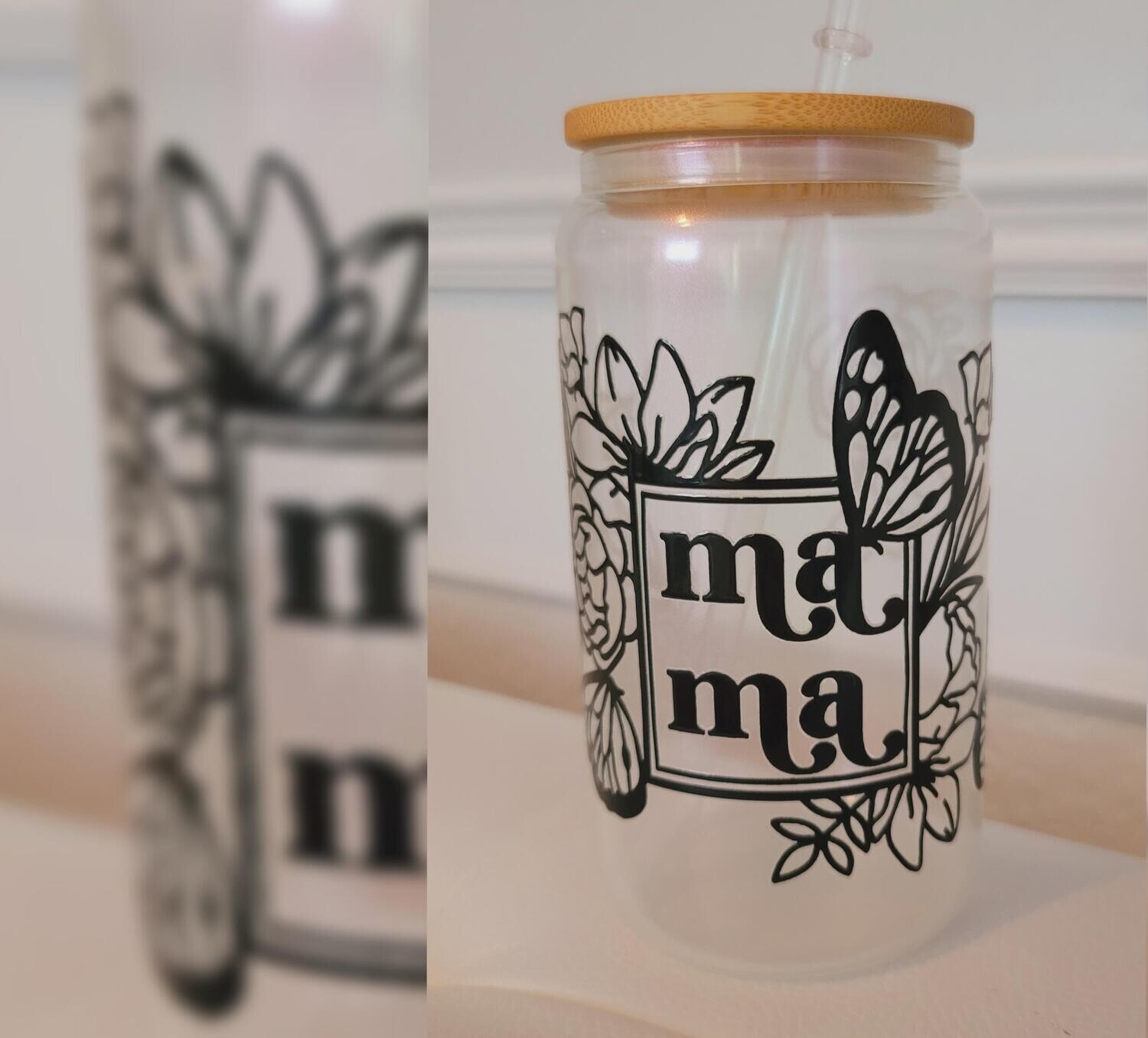 VERRE 16oz AVEC RECOUVREMENT EN DTF