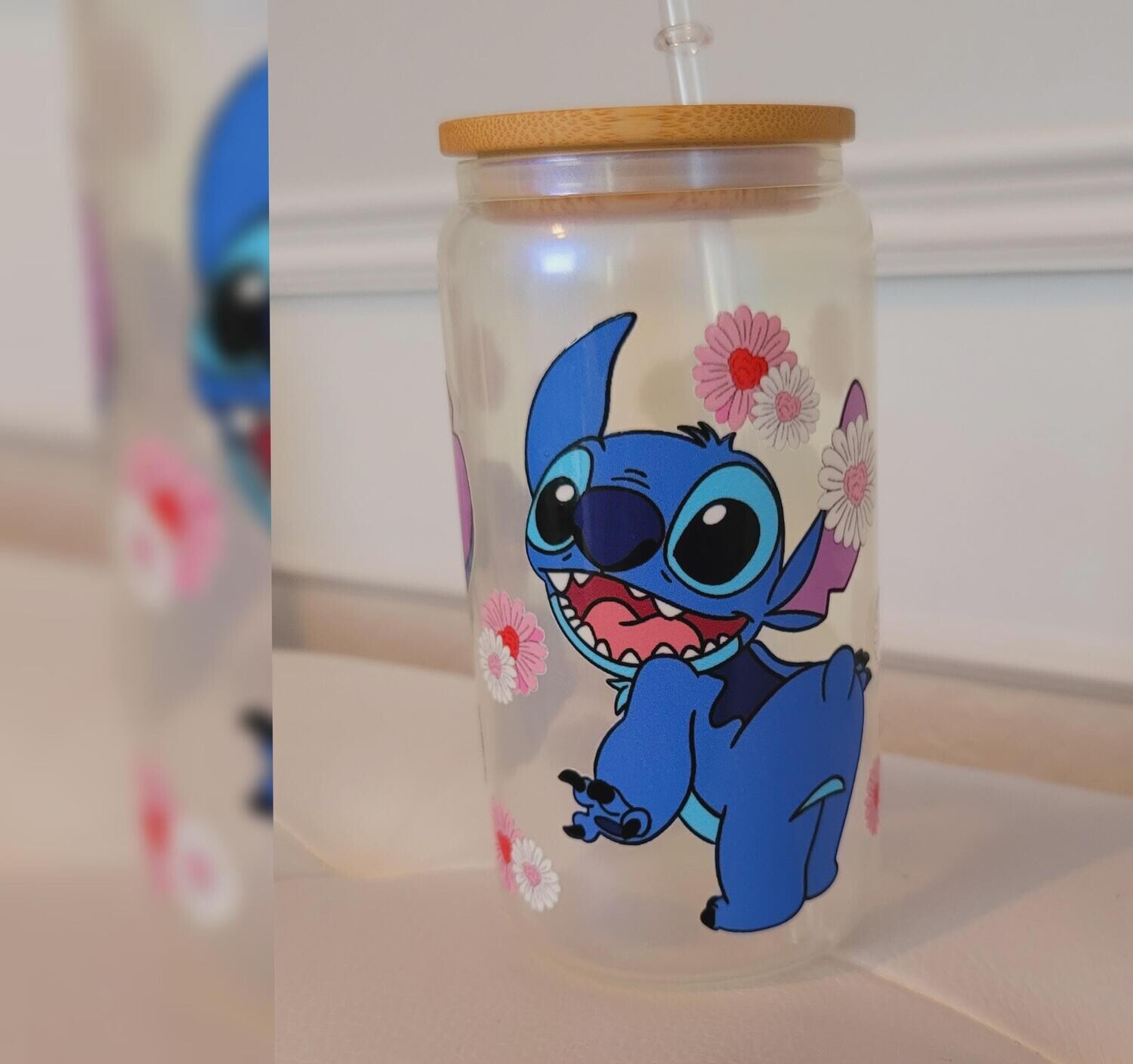 VERRE 16oz AVEC RECOUVREMENT EN DTF