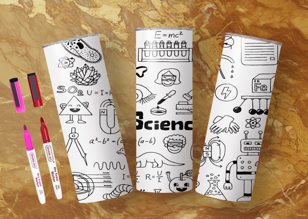 VERRE 20oz DESSINS AMUSANTS INCLUANT 2 CRAYONS EFFACABLES AU CHOIX