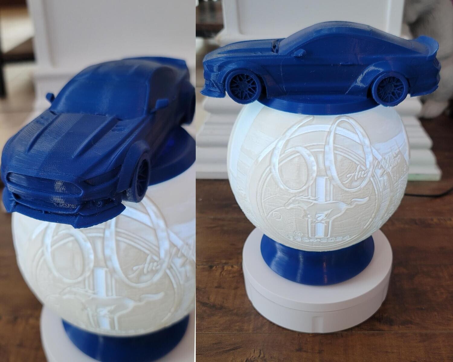 BOULE LUMINEUSE MUSTANG 60e (vient avec lumière rechargeable USB)