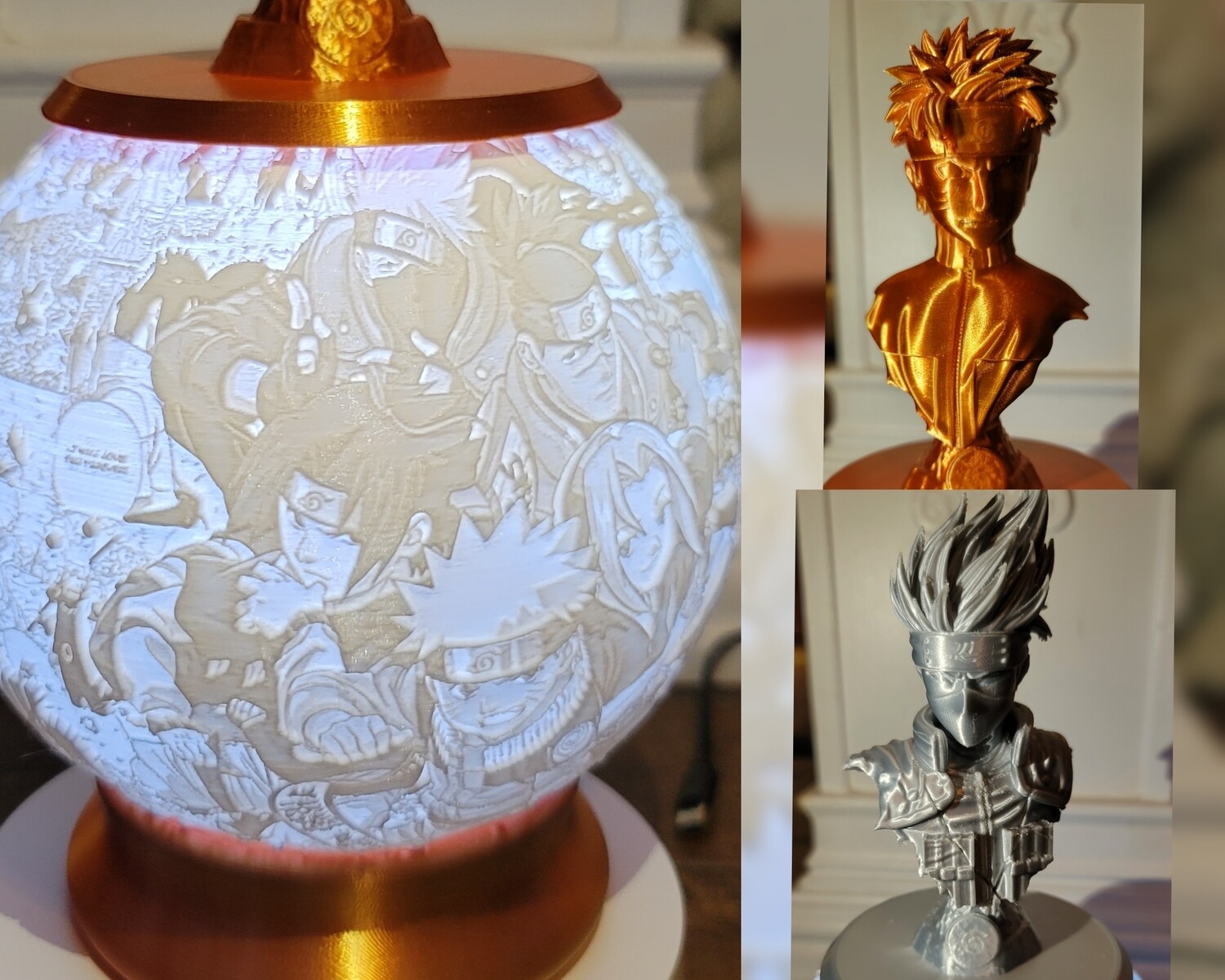 BOULE LUMINEUSE 15cm de diamètre NARUTO/KAKASHI