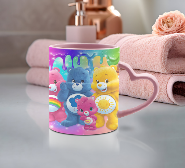 TASSE 12 oz poignée coeur (choix de couleurs)
