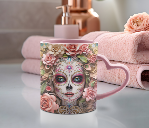 TASSE 12 oz poignée coeur (choix de couleurs)