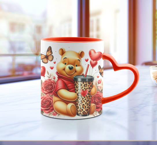 TASSE 12 oz poignée coeur (choix de couleurs)